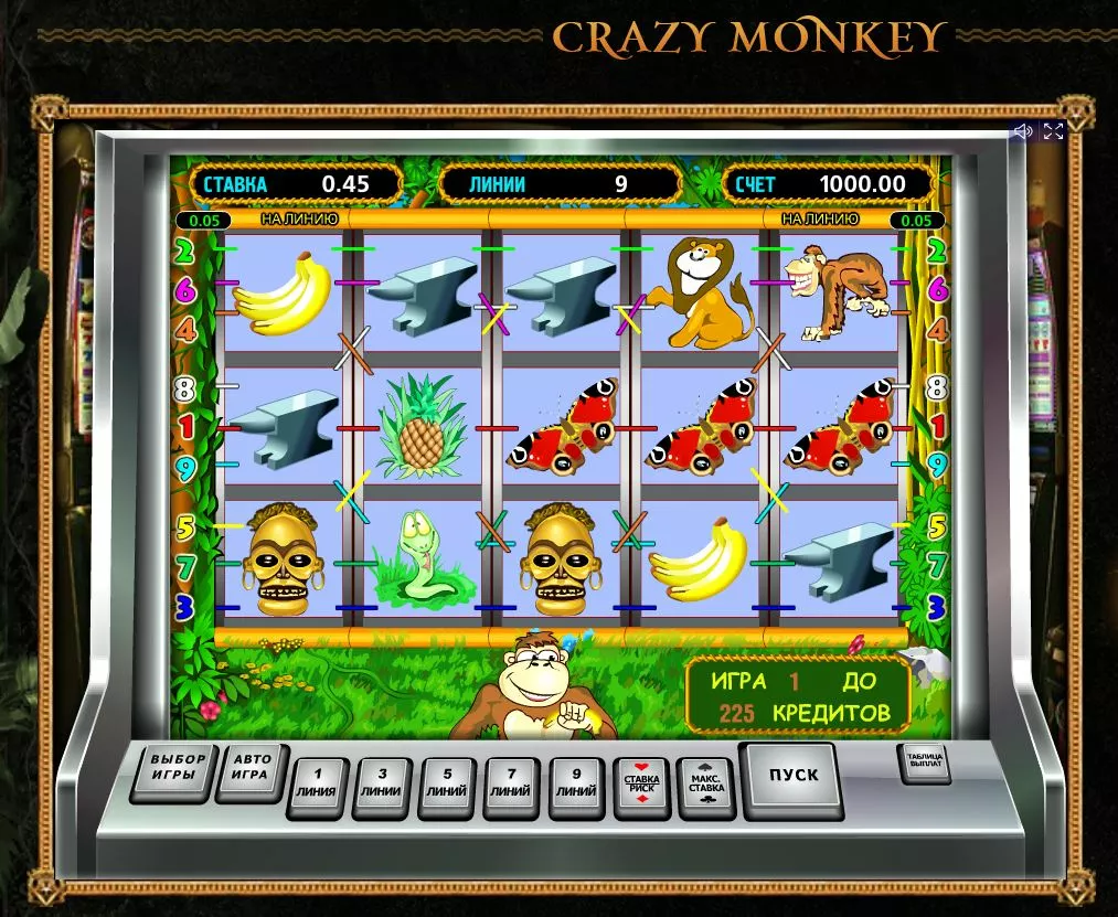 Игровой автомат Crazy Monkey